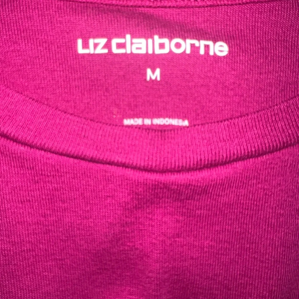 Liz Claiborne Deep Wine Short Sleeve Tee - Picture 6 of 6